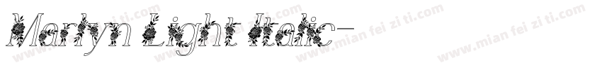 Marlyn Light Italic字体转换
